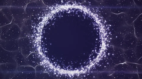 Circular Particle Frame Stock Footage 221159446