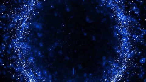 Circular particle ring blue loop Stock Footage 229454696