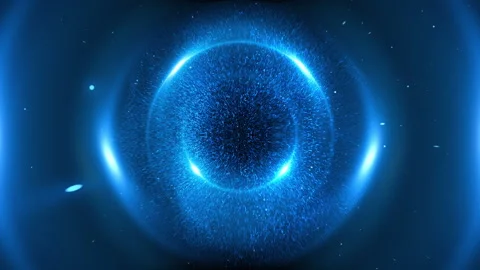 Circular Particular Explotion Blue Stock Footage 280608669