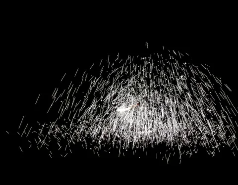 Circular path of Sparks Stock Footage 78171755