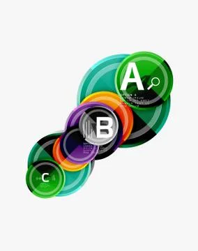 Circular pattern, abstract circles composition 스톡 일러스트