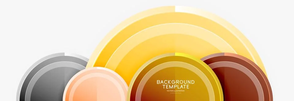 Circular pattern, abstract circles composition Stock Illustration