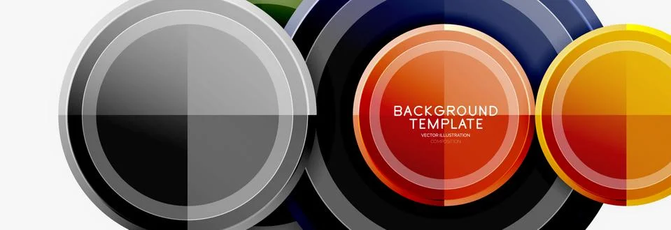 Circular pattern, abstract circles composition Illustrazione stock