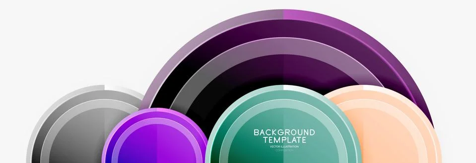 Circular pattern, abstract circles composition Illustrazione stock