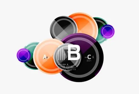 Circular pattern, abstract circles composition Illustrazione stock