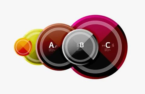 Circular pattern, abstract circles composition Ilustración de archivo