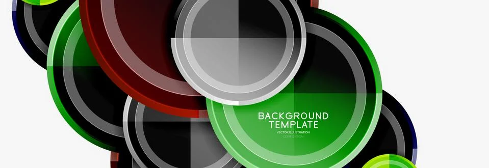 Circular pattern, abstract circles composition 库存插图