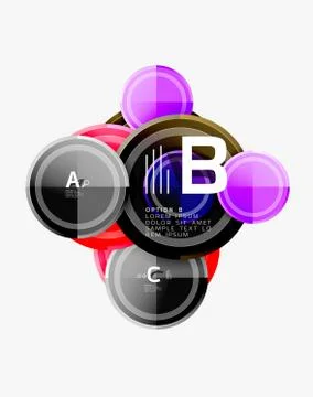 Circular pattern, abstract circles composition Stock Illustration