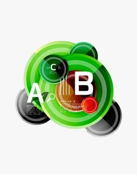 Circular pattern, abstract circles composition Stock Illustration