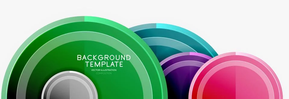 Circular pattern, abstract circles composition Illustrazione stock