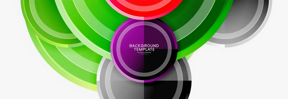 Circular pattern, abstract circles composition Stockillustratie