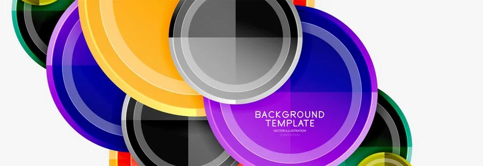 Circular pattern, abstract circles composition Stock Illustration