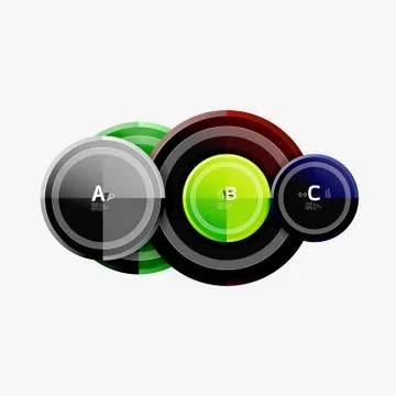 Circular pattern, abstract circles composition Stock Illustration