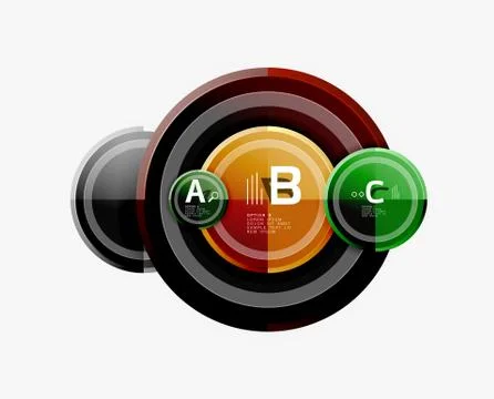 Circular pattern, abstract circles composition Stock Illustration