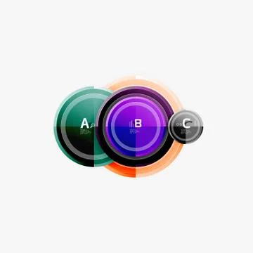 Circular pattern, abstract circles composition Stock Illustration