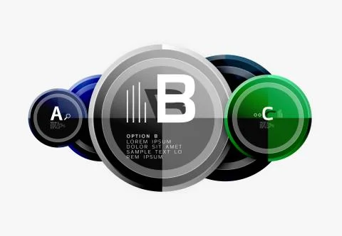 Circular pattern, abstract circles composition Illustrazione stock