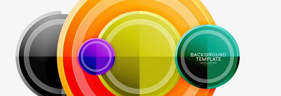 Circular pattern, abstract circles composition Stockillustratie