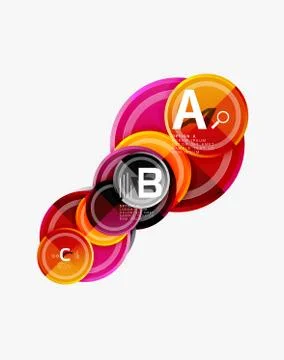 Circular pattern, abstract circles composition Stockillustratie