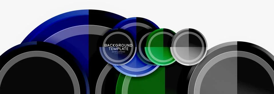 Circular pattern, abstract circles composition Illustrazione stock