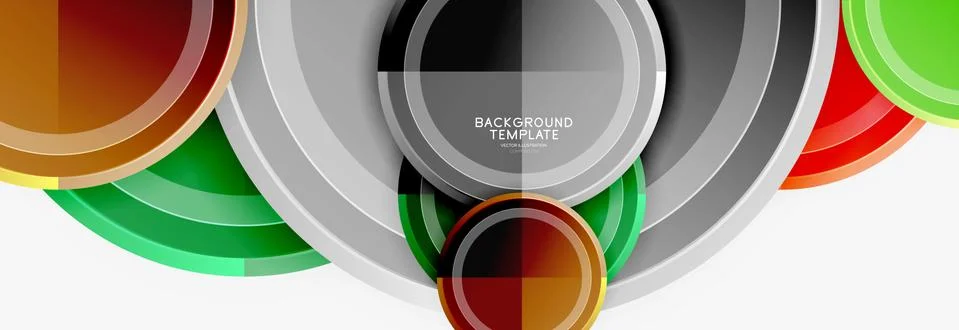 Circular pattern, abstract circles composition Stockillustratie