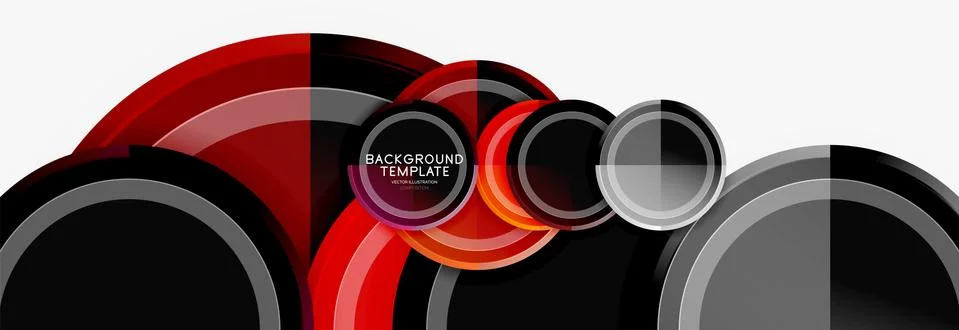 Circular pattern, abstract circles composition Stock Illustration