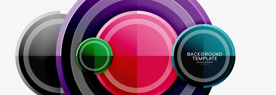 Circular pattern, abstract circles composition Stock Illustration
