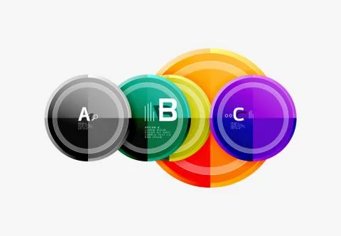 Circular pattern, abstract circles composition Ilustración de archivo