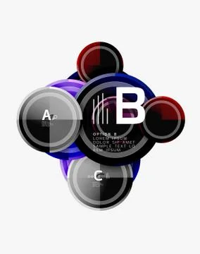 Circular pattern, abstract circles composition Illustrazione stock