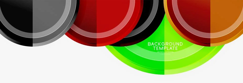 Circular pattern, abstract circles composition Stock Illustration