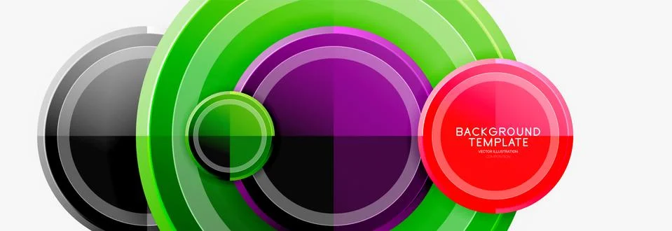 Circular pattern, abstract circles composition Stockillustratie