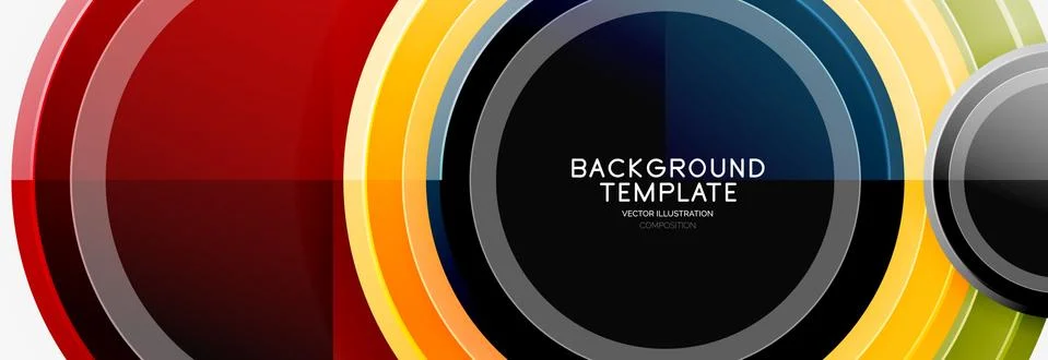 Circular pattern, abstract circles composition Stockillustratie