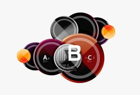 Circular pattern, abstract circles composition Stock Illustration