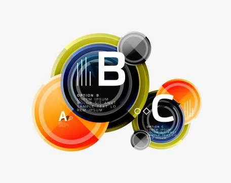 Circular pattern, abstract circles composition Illustrazione stock