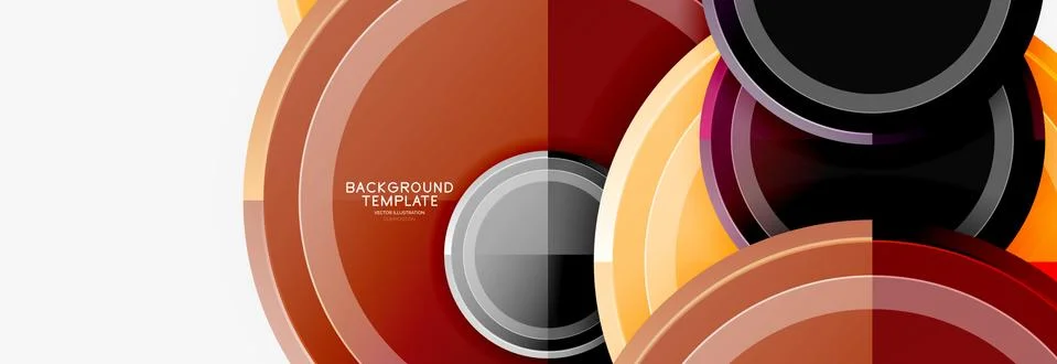 Circular pattern, abstract circles composition Stock Illustration