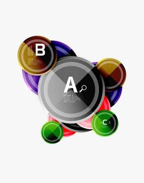 Circular pattern, abstract circles composition Stock Illustration
