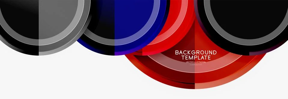 Circular pattern, abstract circles composition Stockillustratie