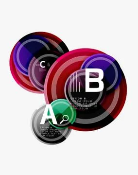 Circular pattern, abstract circles composition Illustrazione stock