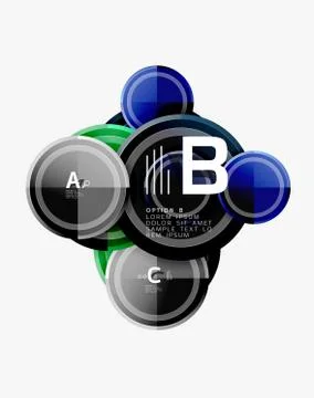 Circular pattern, abstract circles composition Stock Illustration