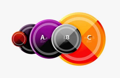 Circular pattern, abstract circles composition Stockillustratie