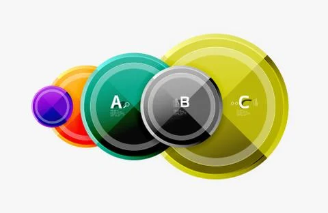Circular pattern, abstract circles composition Stock Illustration