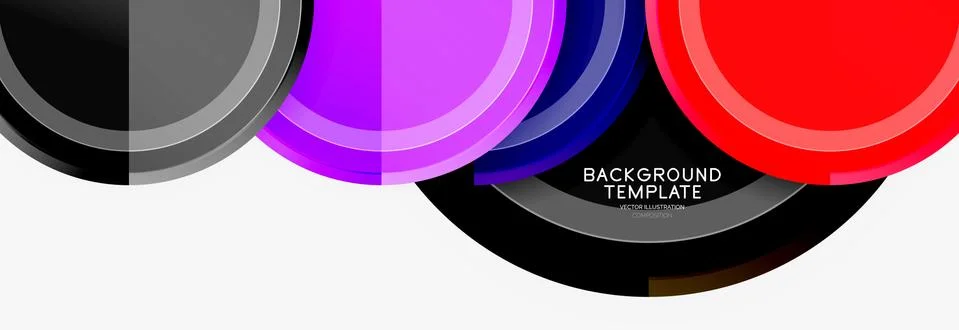 Circular pattern, abstract circles composition Stock Illustration