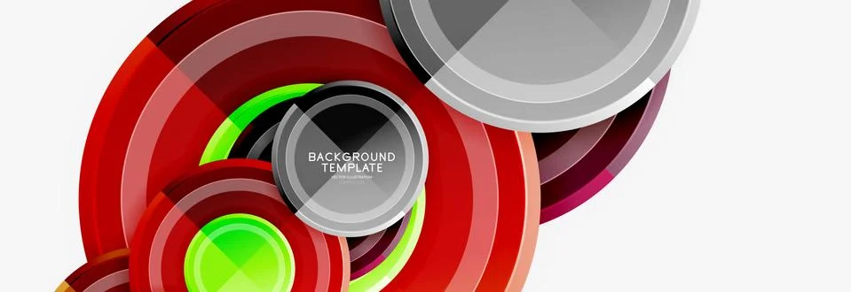 Circular pattern, abstract circles composition Stock Illustration
