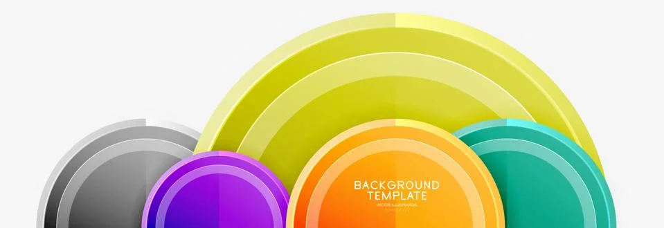 Circular pattern, abstract circles composition Illustrazione stock