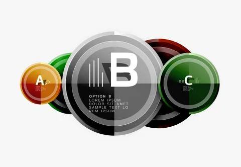 Circular pattern, abstract circles composition Stock Illustration