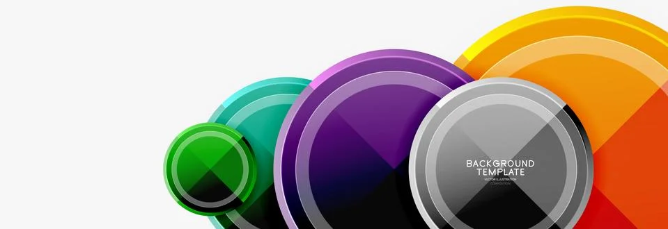 Circular pattern, abstract circles composition Illustrazione stock