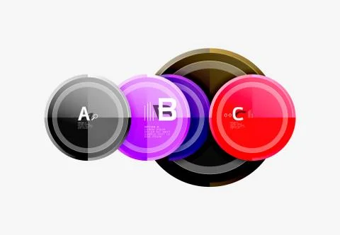 Circular pattern, abstract circles composition Stockillustratie