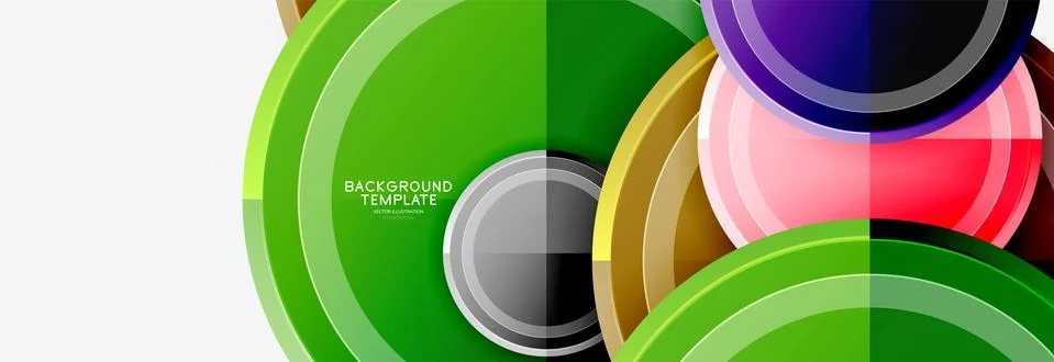 Circular pattern, abstract circles composition Stock Illustration