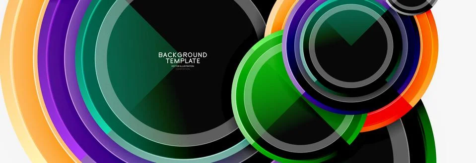 Circular pattern, abstract circles composition Stock Illustration