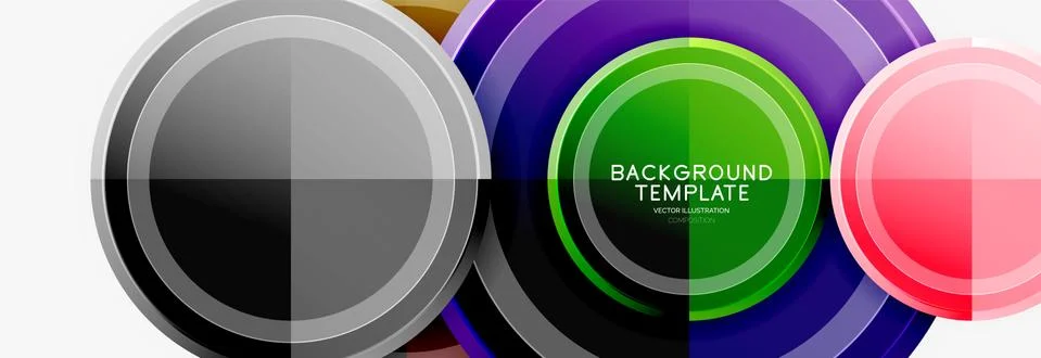 Circular pattern, abstract circles composition Stock Illustration
