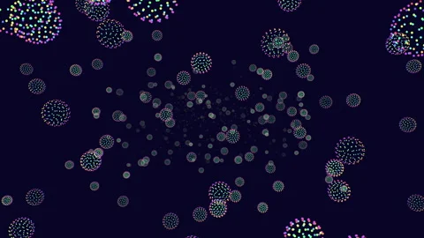 Circular pattern of black circles Stock-Footage 278064207